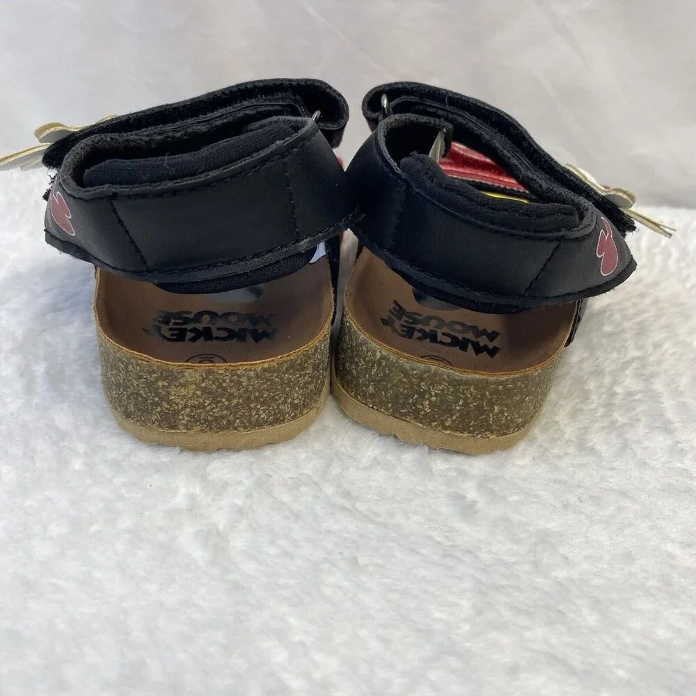 Mickey Mouse Disney Master of Arts Sandals Kids Sz 9 Red/Black Adjustable Straps